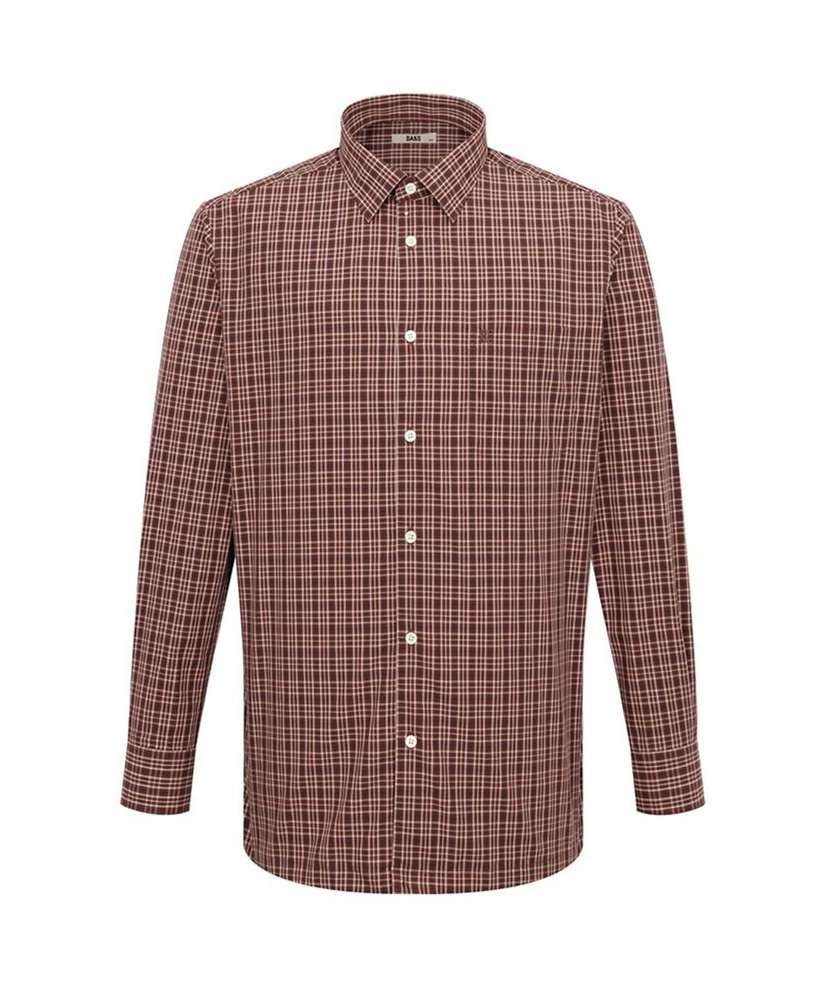 닥스셔츠(DAKS SHIRTS) 이지케어 면혼방 스몰체크 셔츠 레귤러핏 레드_DMA1SHCL141R1