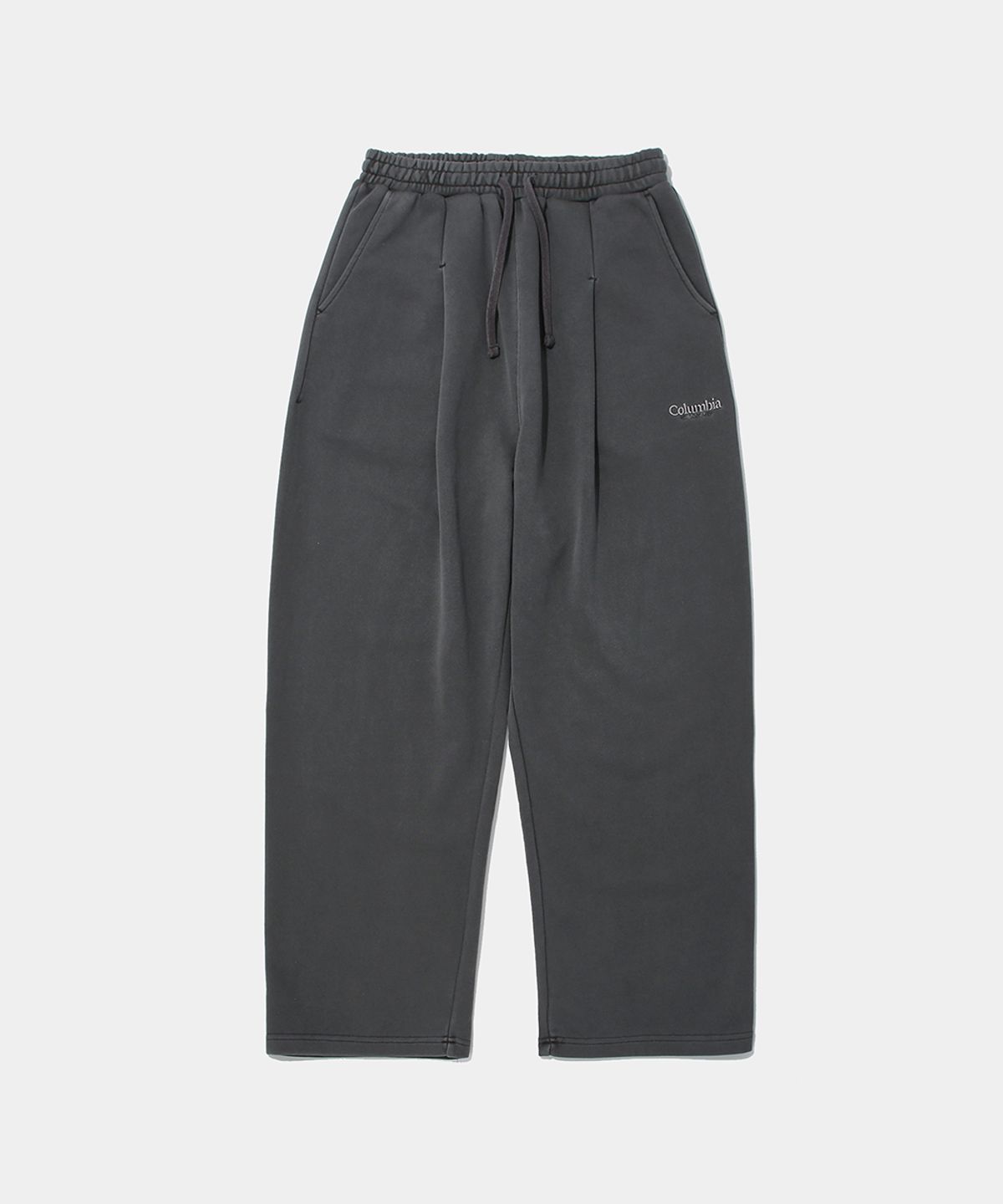컬럼비아 유니버시티(COLUMBIA UNIVERSITY) NYC EMB DYED TERRY PINTUCK SWEATPANTS_CHARCOAL