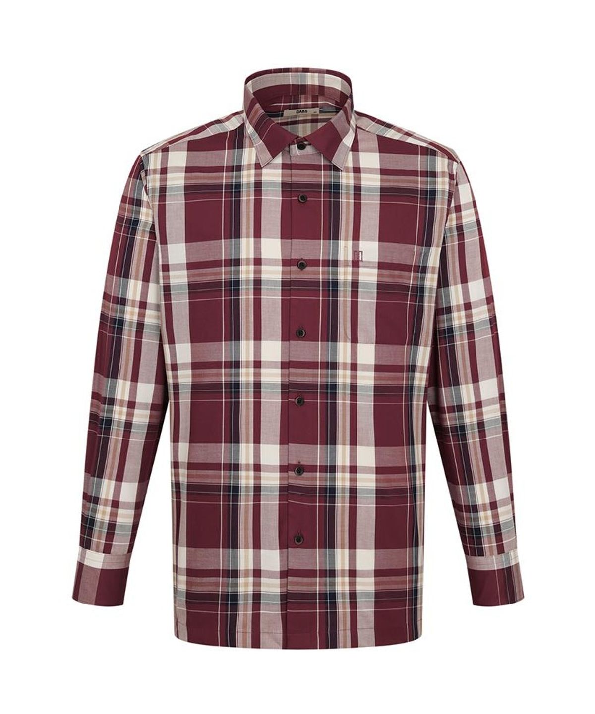 닥스셔츠(DAKS SHIRTS) 면혼방 미듐체크 셔츠 레귤러핏 레드_DLA2SHCL420R1