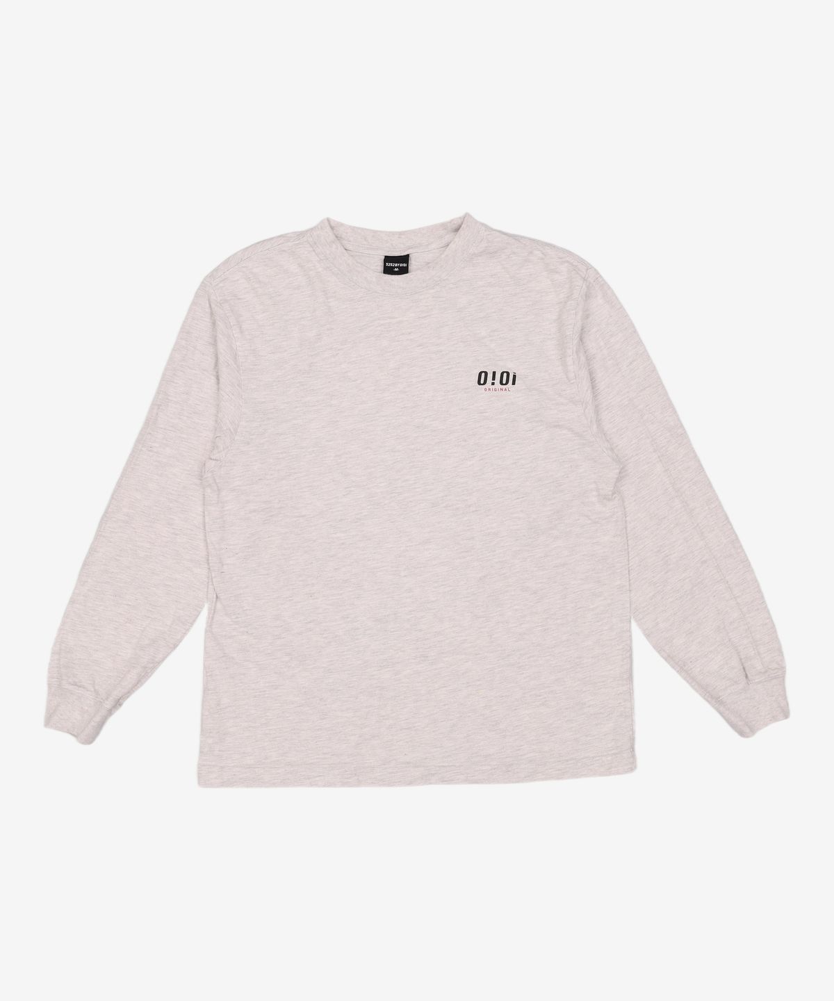 오아이오아이 컬렉션(OIOI COLLECTION) BASIC LOGO LONG SLEEVE T-SHIRTS [LIGHT GREY] M