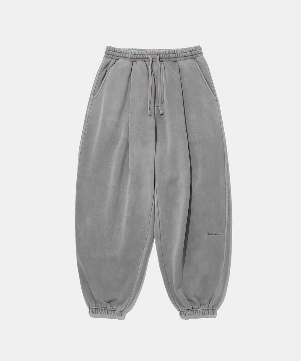 컬럼비아 유니버시티(COLUMBIA UNIVERSITY) TINY SCRIPT DYED FLEECE WIDE JOGGER SWEATPANTS_GRAY