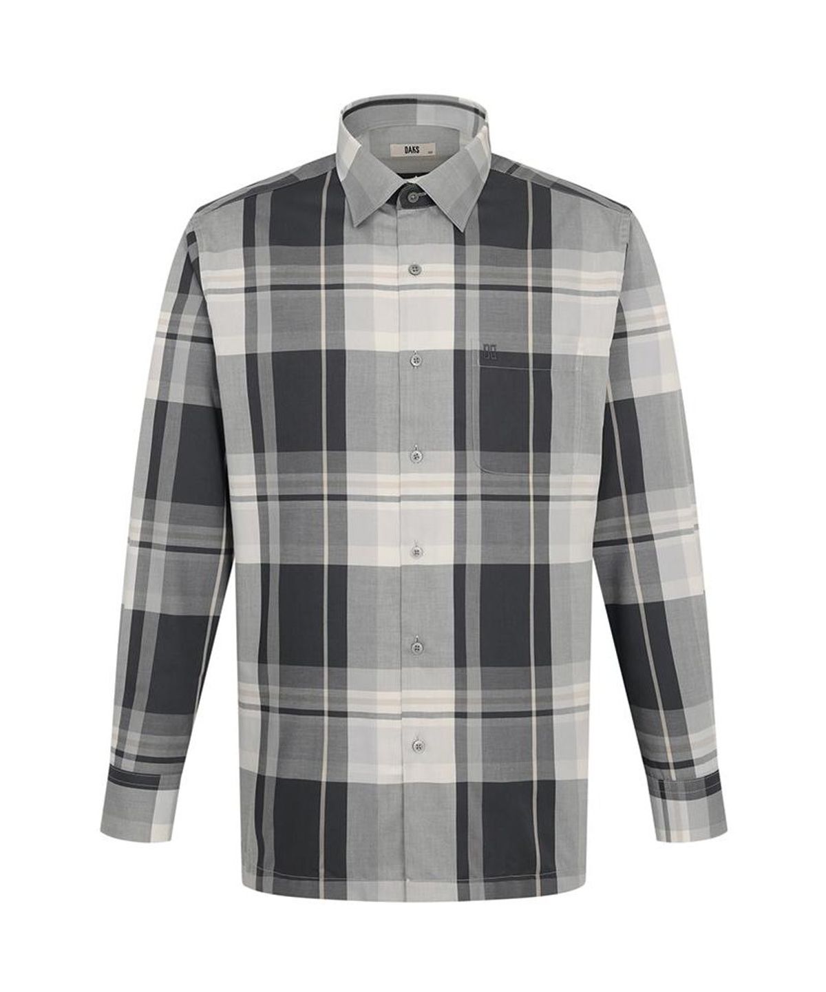 닥스셔츠(DAKS SHIRTS) 면혼방 빅체크 셔츠 레귤러핏 그레이_DLA2SHCL442G1