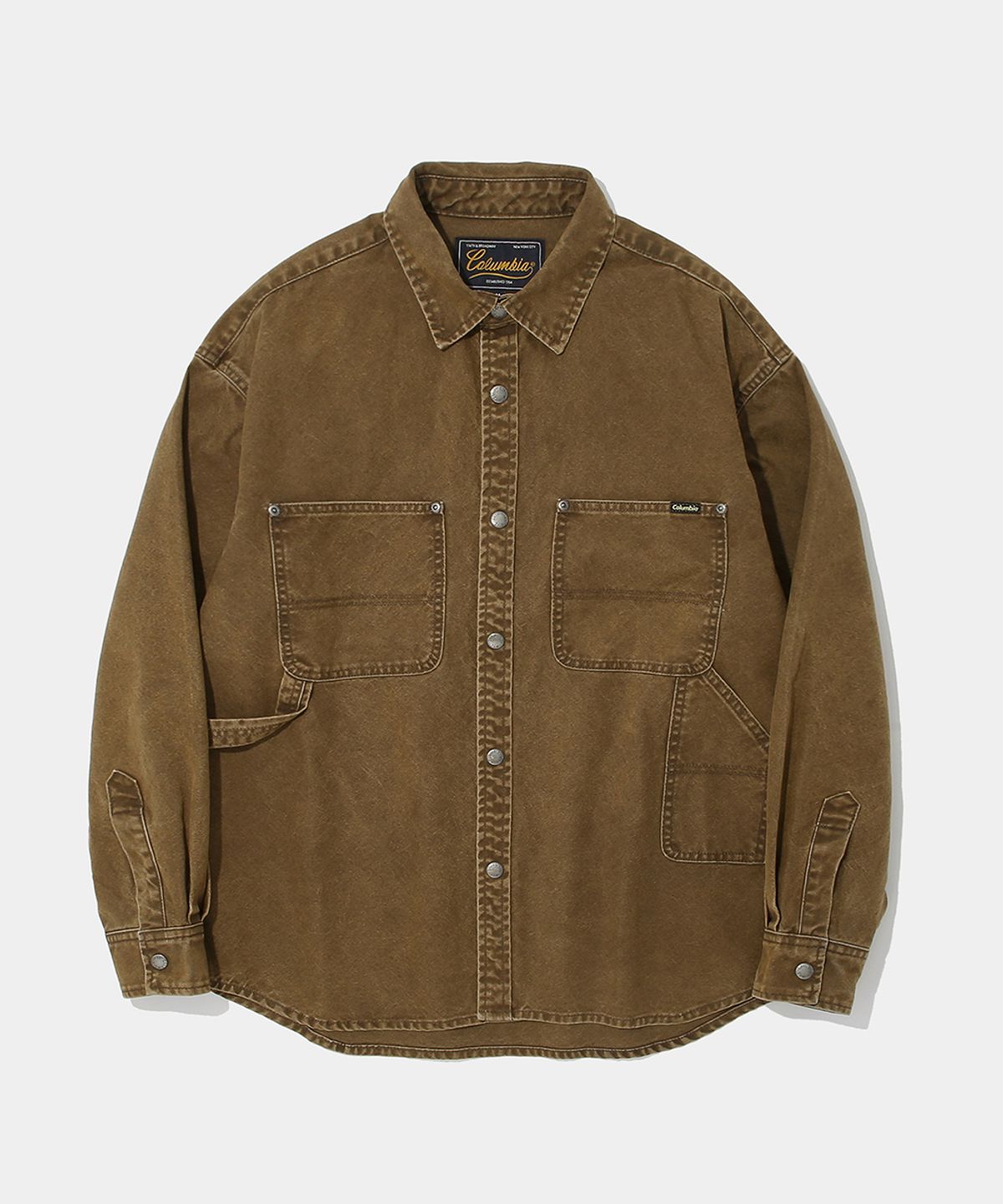 컬럼비아 유니버시티(COLUMBIA UNIVERSITY) UTILITY DENIM SHIRT JACKET_BROWN
