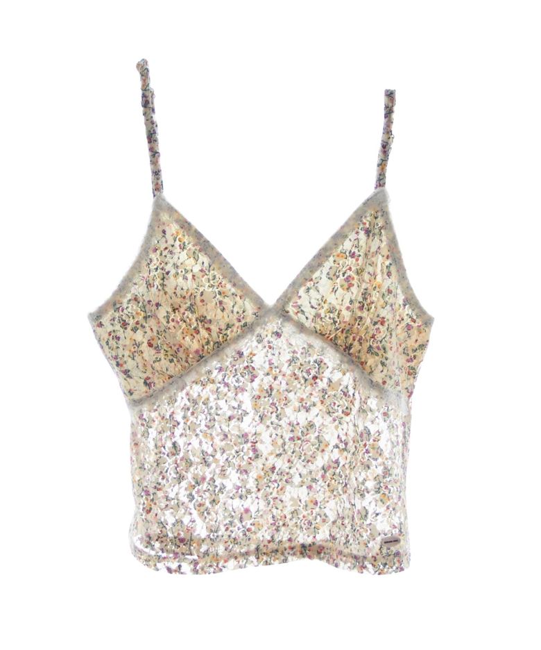 Glass Flower Room Lace Strap (apricot)
