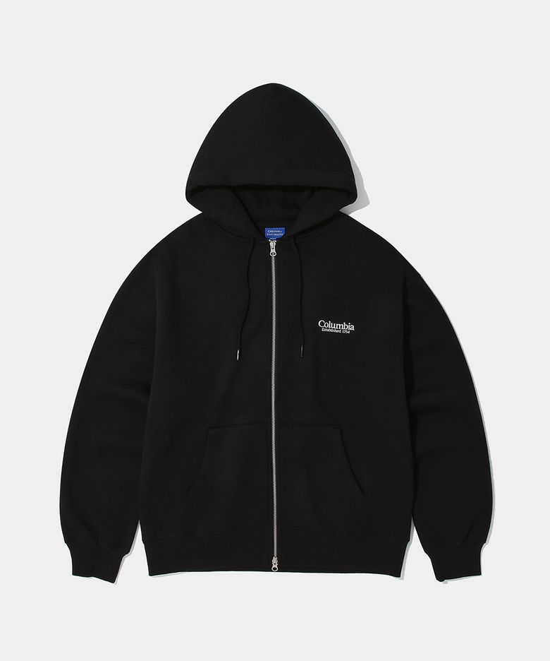 NYC EMB FLEECE ZIP-UP HOODIE_BLACK