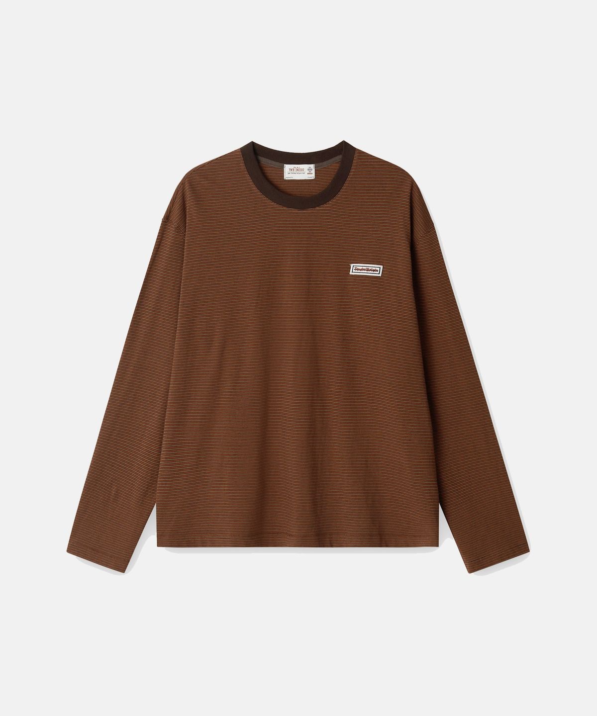 툴룬즈브릭(TOULN BRICK) TB-세미크롭 스트라이프 긴팔티 BR (E6W10G3205)