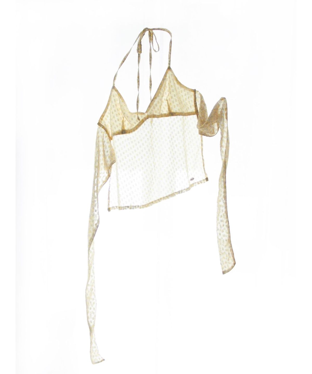 구름킴(GULEMKIM) Hanging Neck Broken Flower Backless Suspender (cheese island)