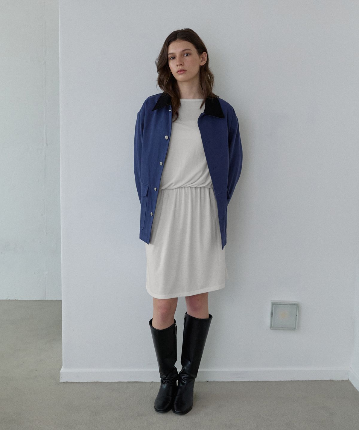 위오이(WIOE) Every Washed Cotton Jacket_Blue