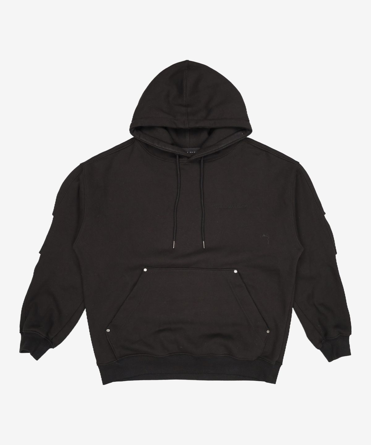 트리밍버드(TREEMINGBIRD) Rivet Sweat Set-up Hoodie [ Black ] XL