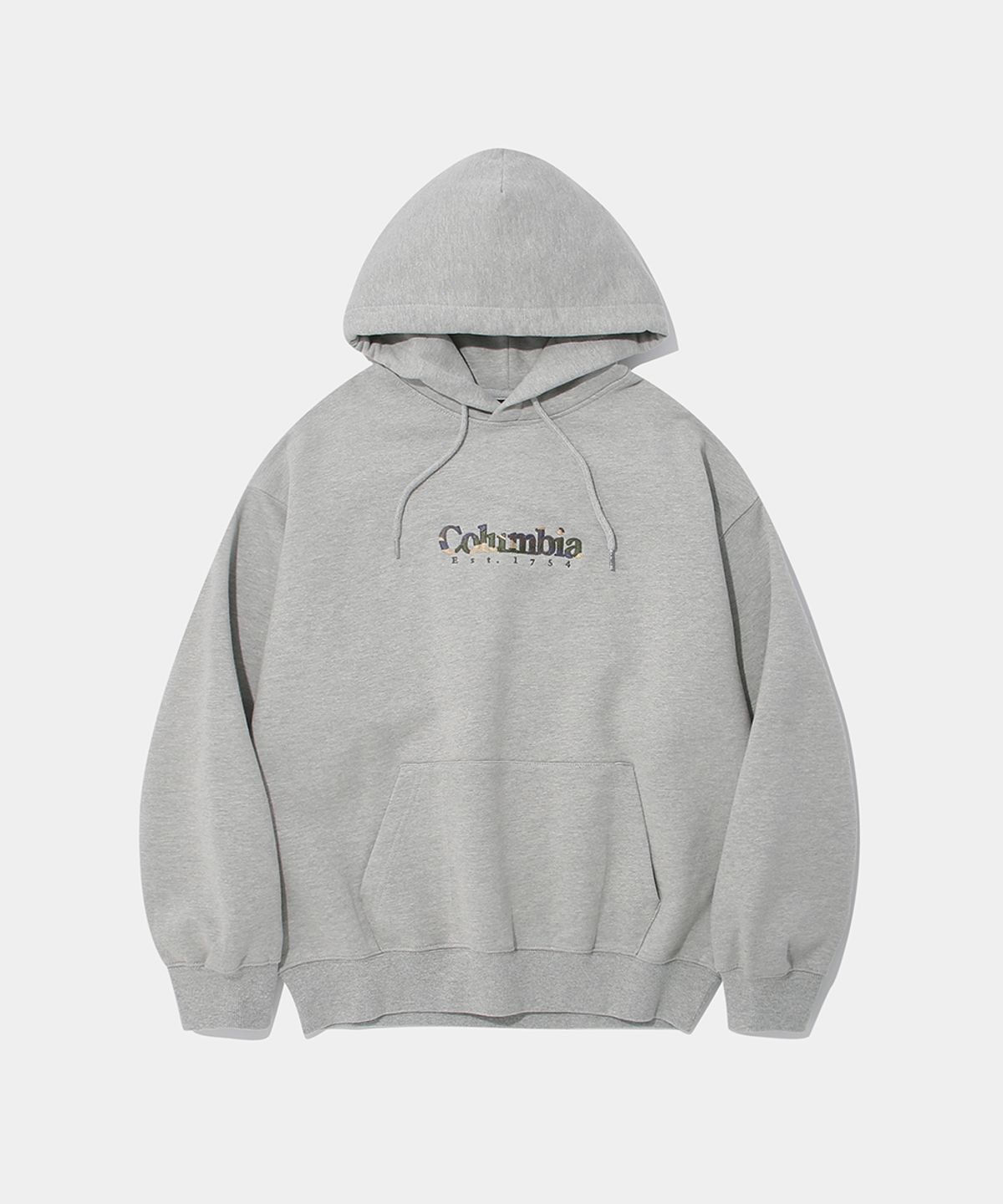 컬럼비아 유니버시티(COLUMBIA UNIVERSITY) CU CAMO LOGO FLEECE HOODIE_M.GRAY