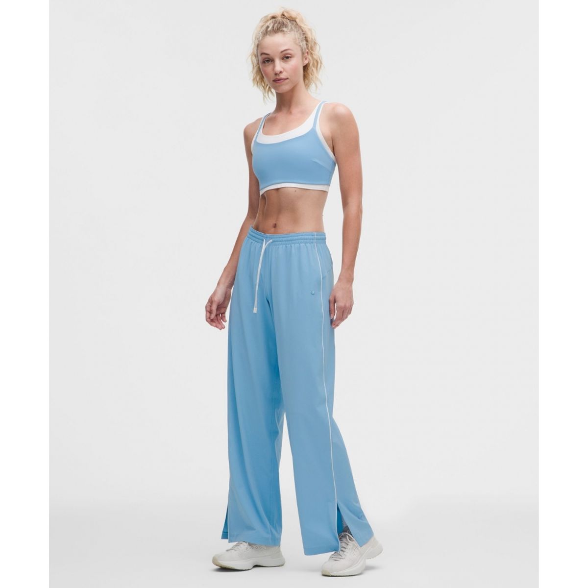 룰루레몬(LULULEMON) 코트 라이벌 와이드 레그 트랙 팬츠 레귤러 *콘트라스트 드로코드