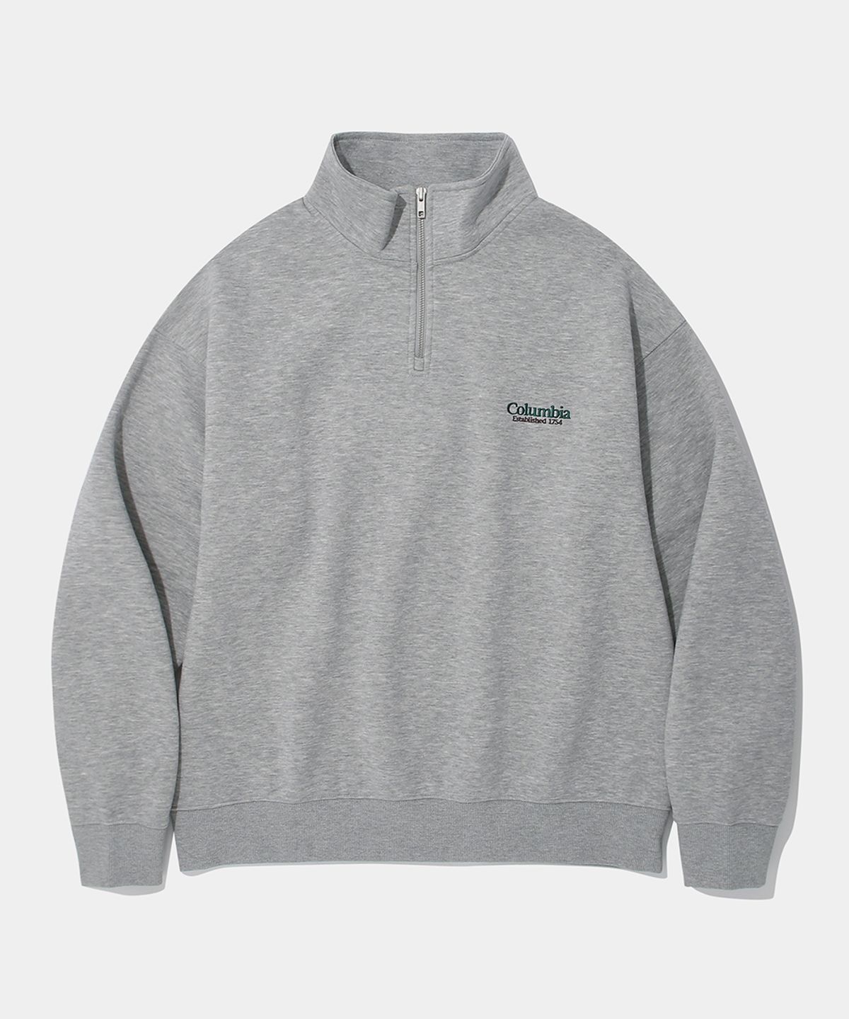 컬럼비아 유니버시티(COLUMBIA UNIVERSITY) NYC EMB FLEECE H/ZIP SWEATSHIRT_M.GRAY