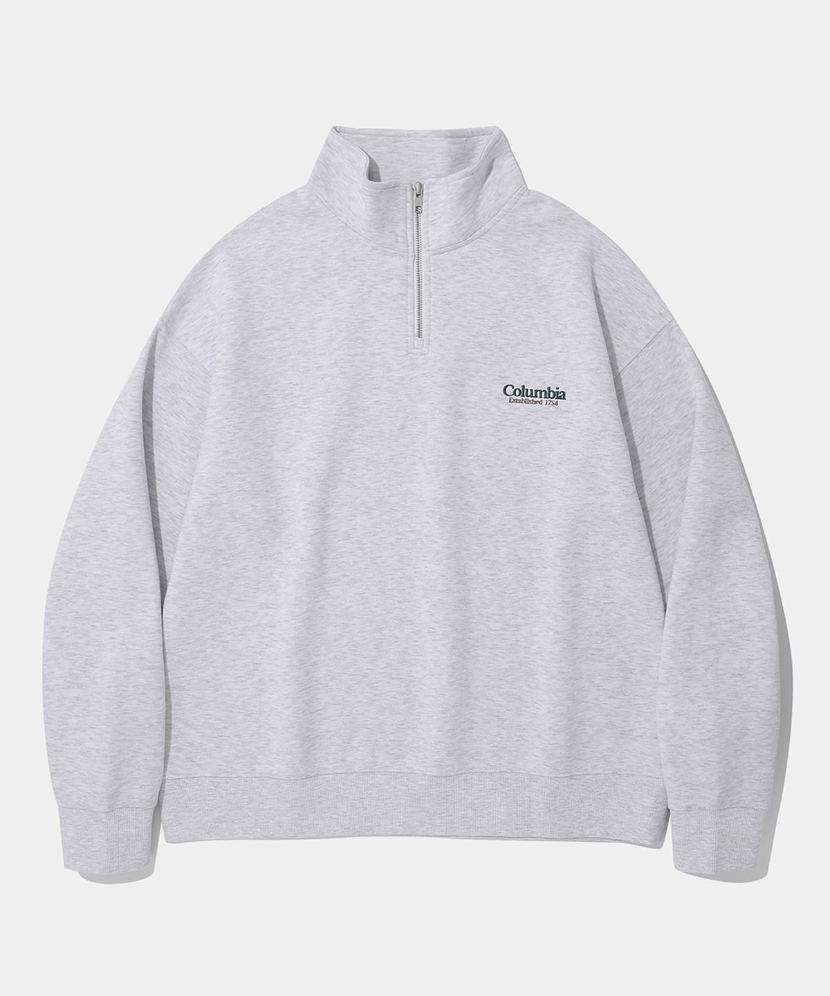 컬럼비아 유니버시티(COLUMBIA UNIVERSITY) NYC EMB FLEECE H/ZIP SWEATSHIRT_LIGHT M GRAY