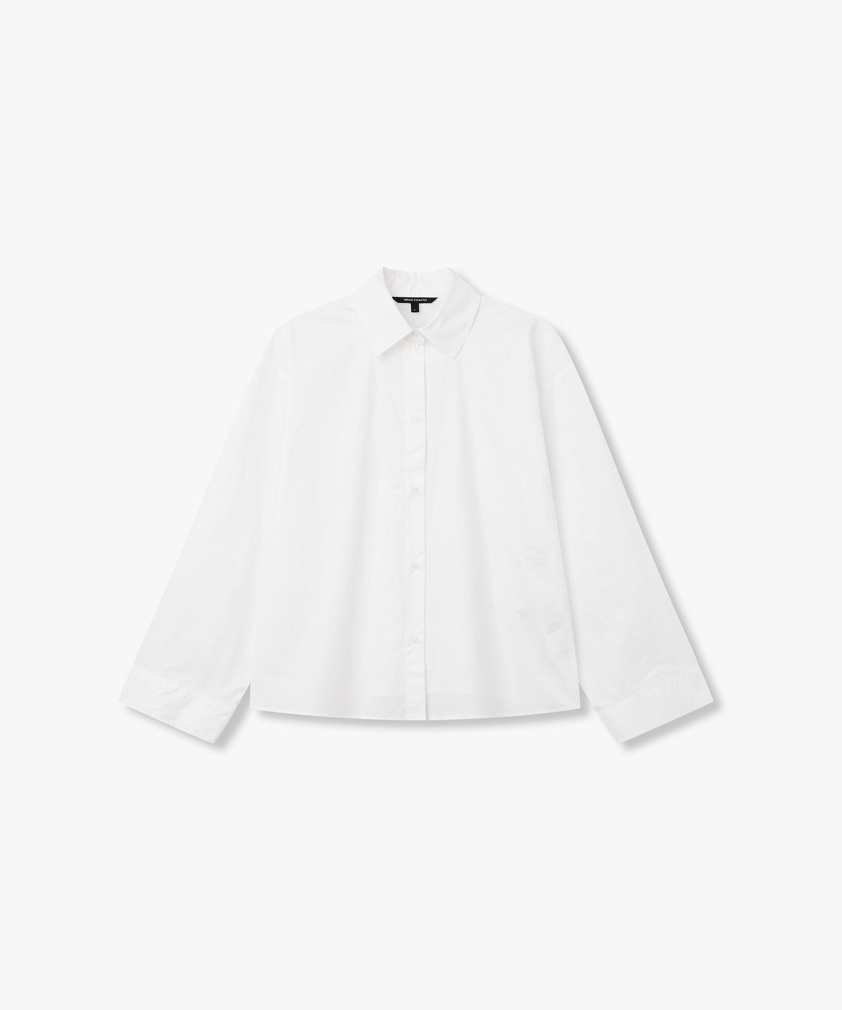 아르마니 익스체인지(ARMANI EXCHANGE) 여성 로고 자수 롱 슬리브 셔츠_화이트 A426320501
