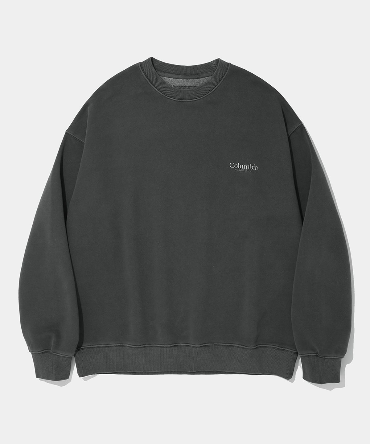 컬럼비아 유니버시티(COLUMBIA UNIVERSITY) NYC EMB DYED TERRY SWEAT SHIRT_CHARCOAL