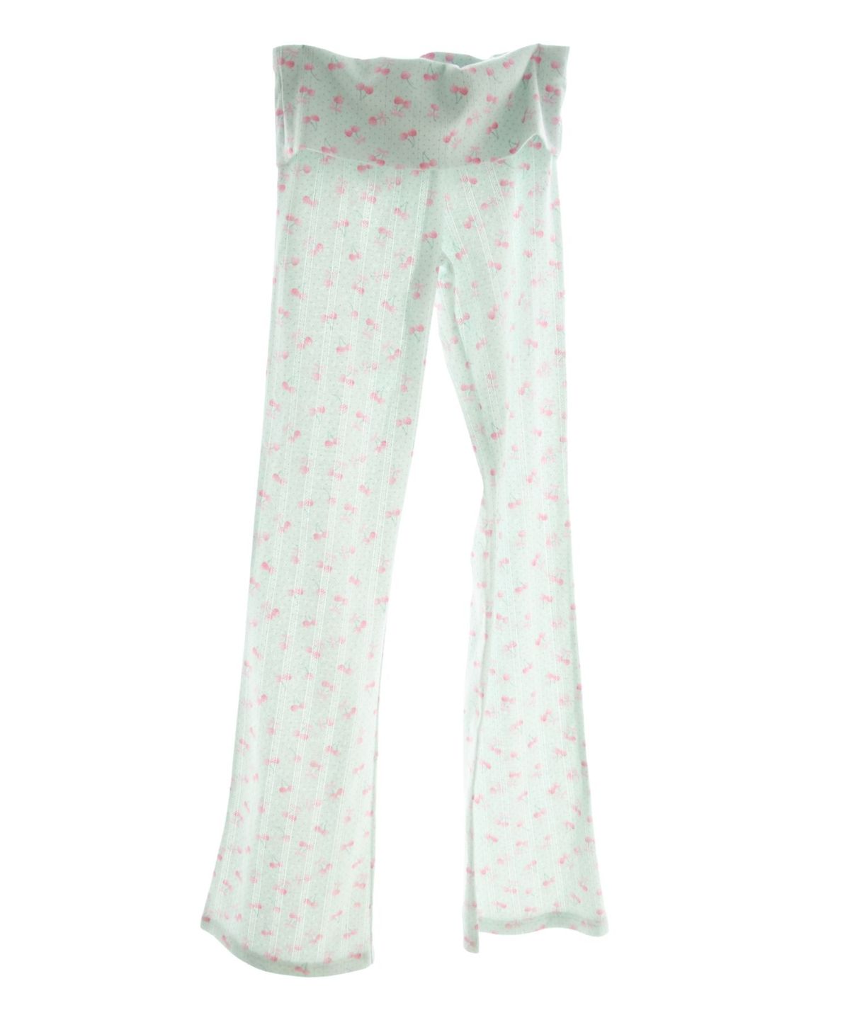 구름킴(GULEMKIM) Angel Courtyard Floral Wide Waist Straight Trousers (cherry mambo)
