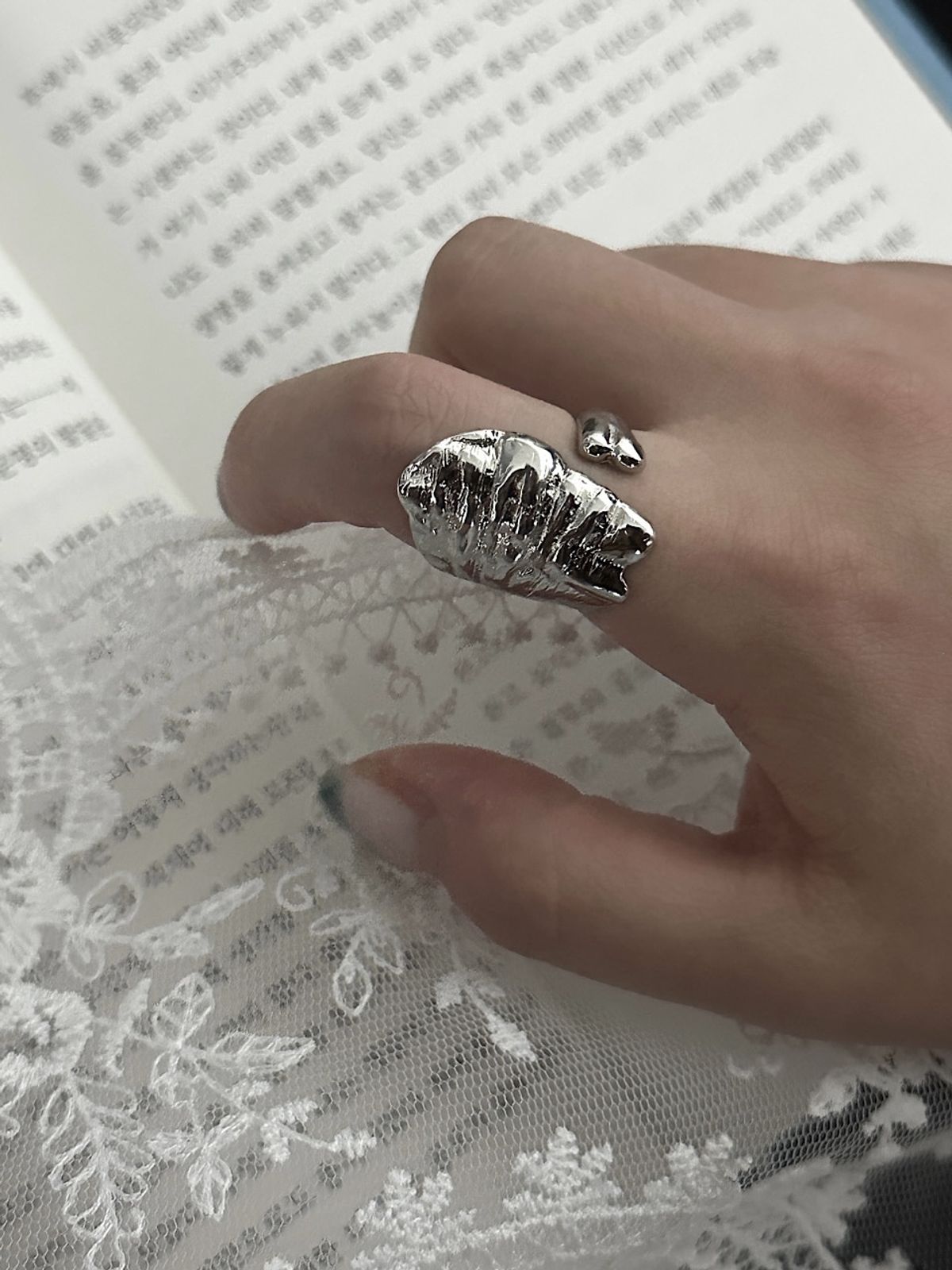 아포엠(APOEM) Shell Wave Open Ring