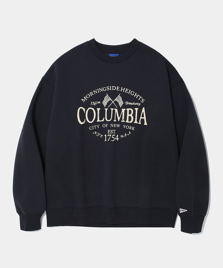 AMERICAN FLAG FLEECE SWEAT SHIRT_CROWN NAVY