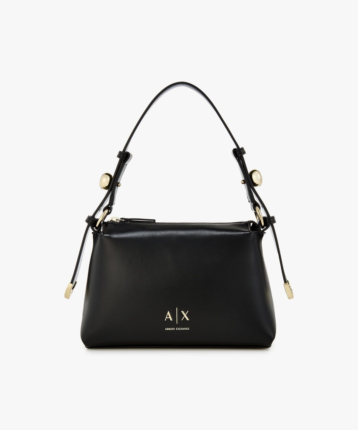 아르마니 익스체인지(ARMANI EXCHANGE) 여성 코티드 패브릭 숄더백 _블랙 A426370504