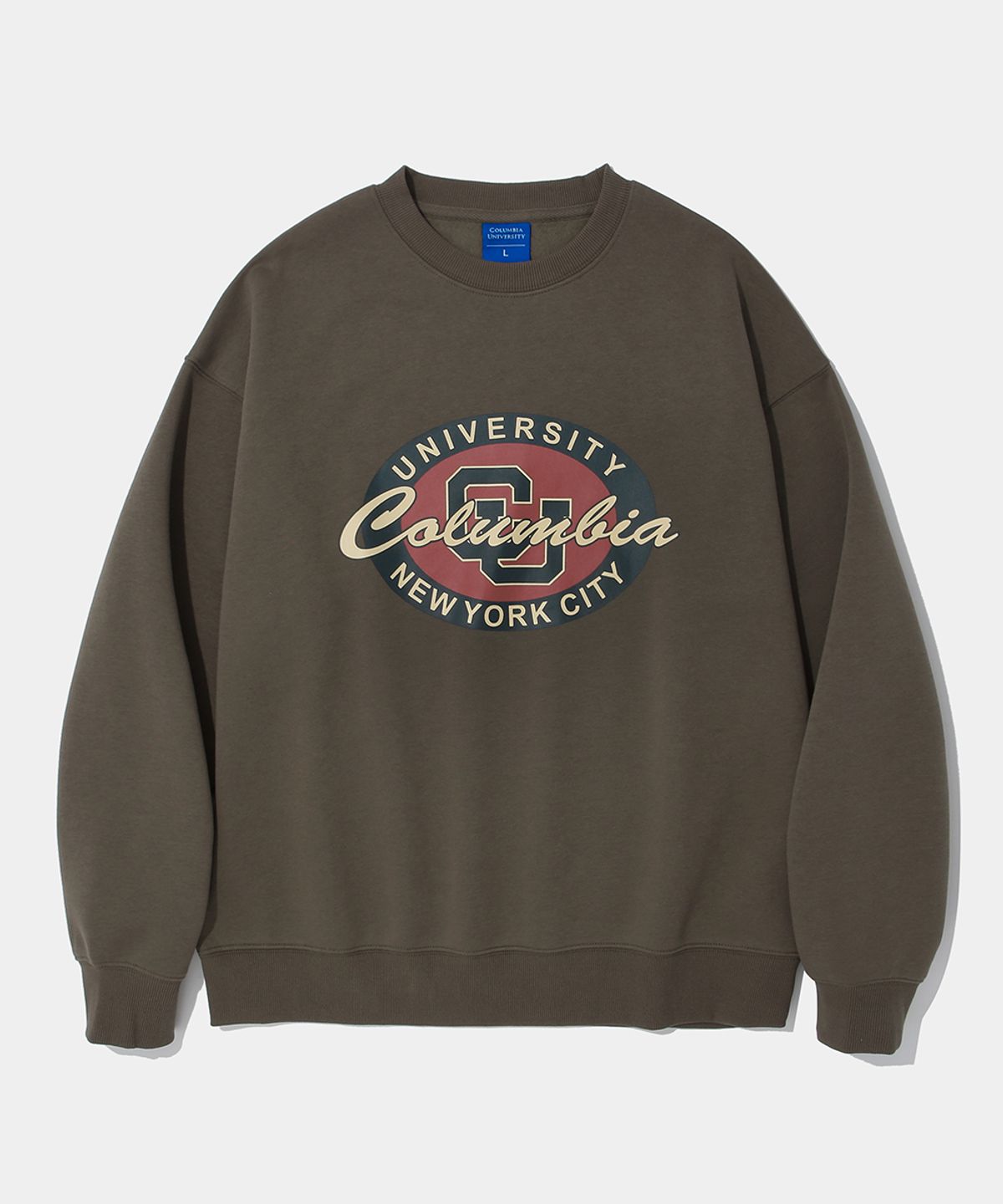 컬럼비아 유니버시티(COLUMBIA UNIVERSITY) ROUND LOGO FLEECE SWEAT SHIRT_BROWN