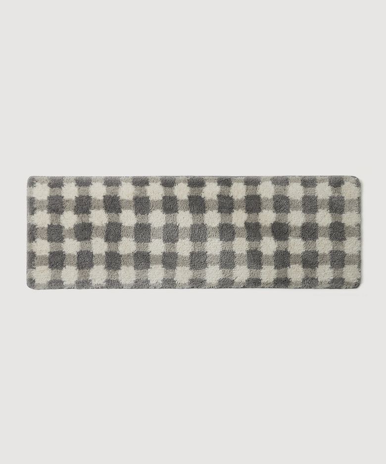 체크블럭 소프트 터프팅 매트120x40cm 웜그레이