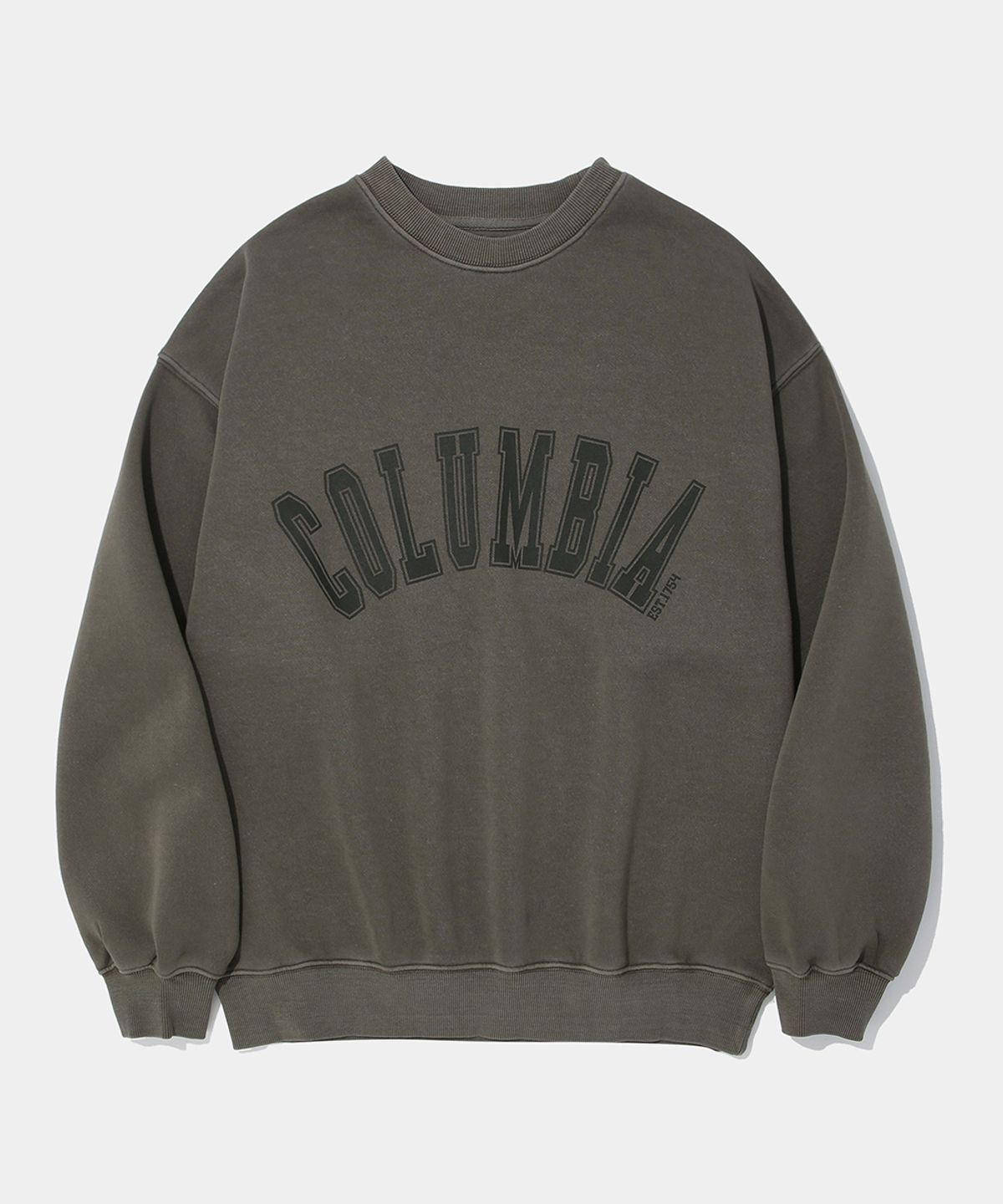 컬럼비아 유니버시티(COLUMBIA UNIVERSITY) CU ARCH LOGO DYED FLEECE SWEAT SHIRT_BROWN