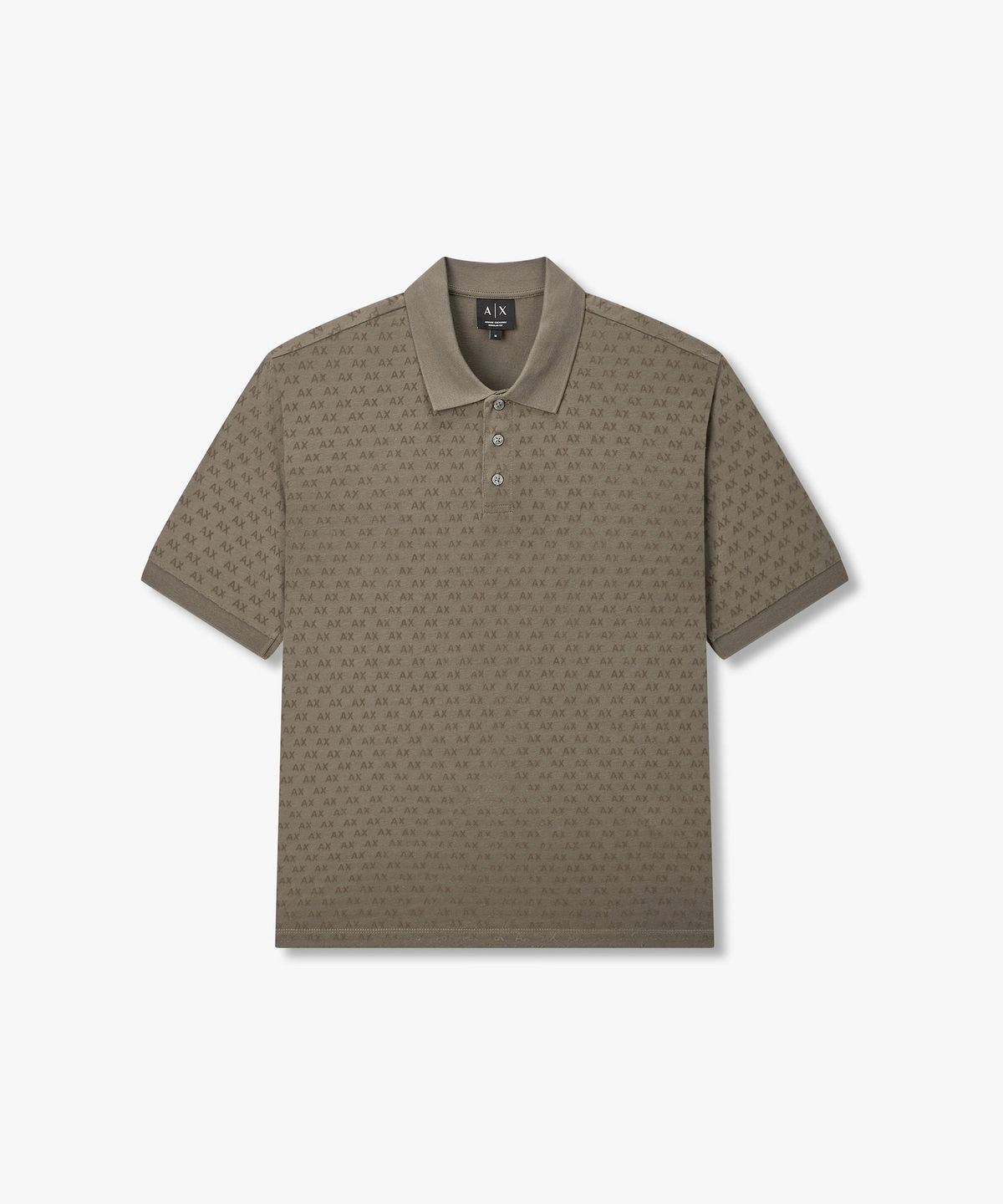 아르마니 익스체인지(ARMANI EXCHANGE) 남성 플록 로고 폴로 셔츠_토프 A416331015