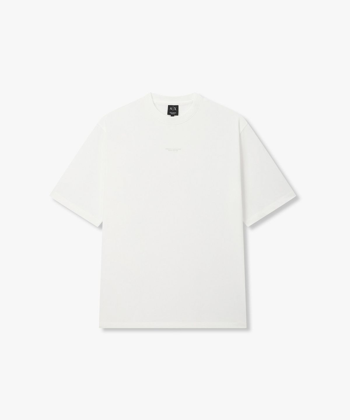 아르마니 익스체인지(ARMANI EXCHANGE) 남성 미니 로고 크루넥 티셔츠 _오프 화이트 A416330010