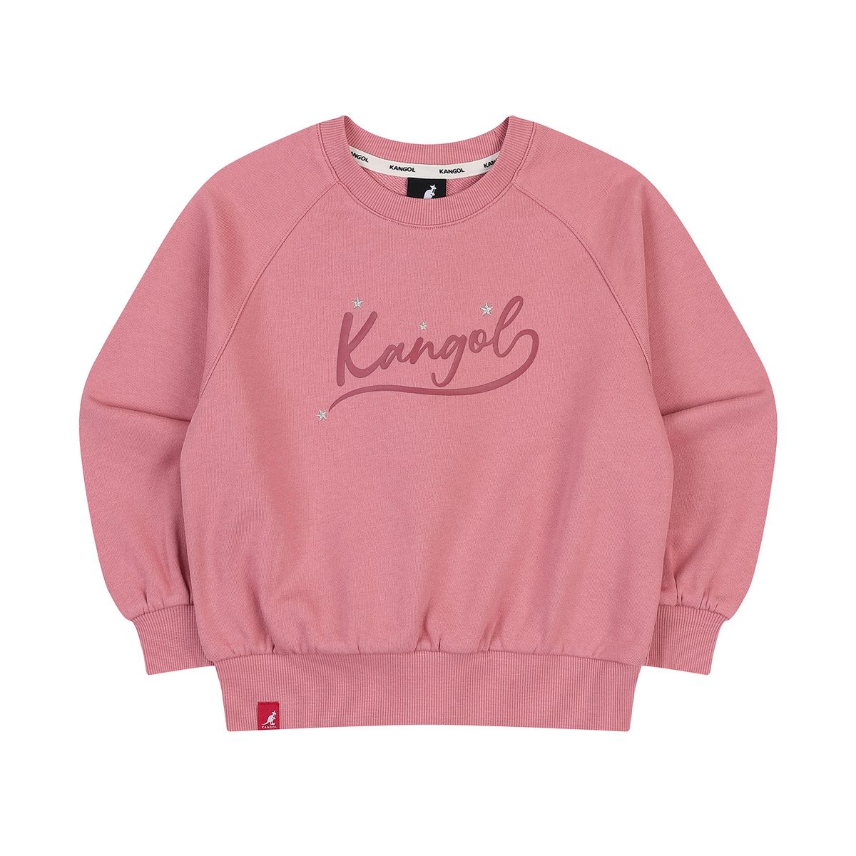 캉골키즈(KANGOL KIDS) 걸리쉬 레터링 포인트 스웻셔츠 SC 2207 핑크