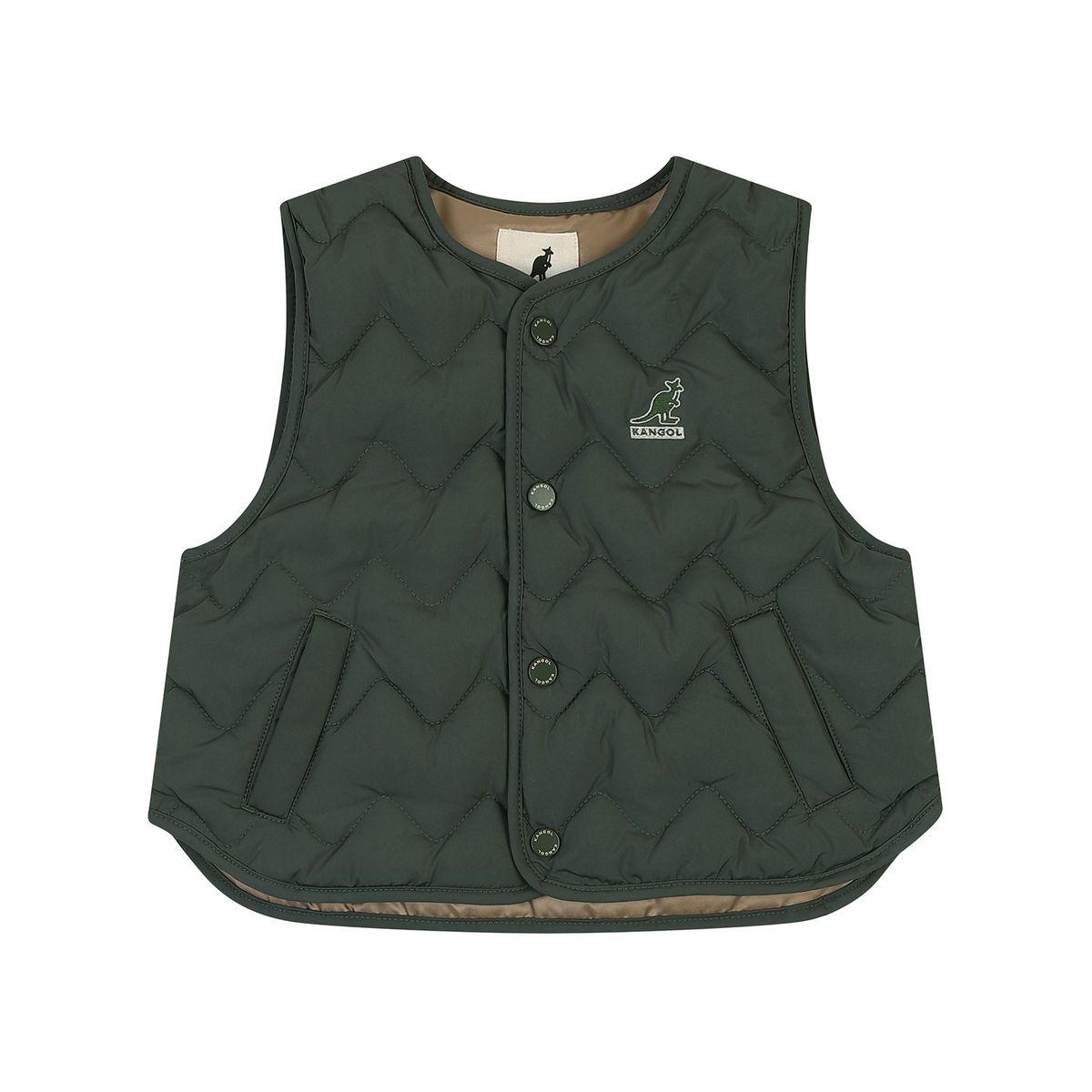 캉골키즈(KANGOL KIDS) [베이비] 라이트웨이트 웰론 베스트 SD 0A12 카키