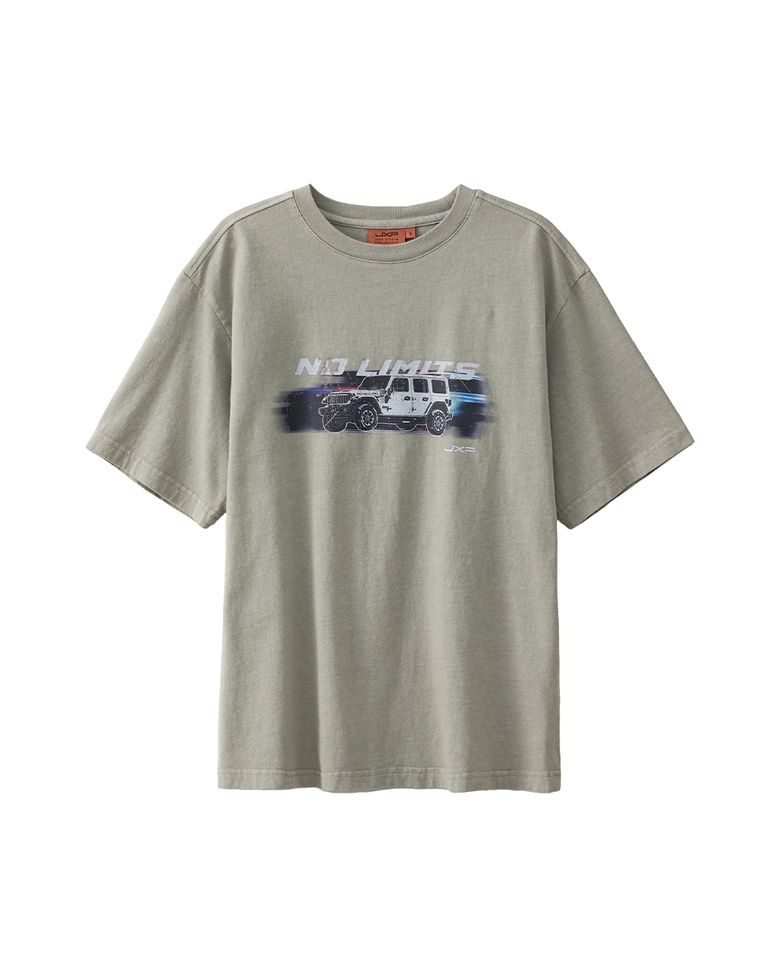 JXP Car Print Dyeing T-Shirt : Khaki (JR3TSU175KH)