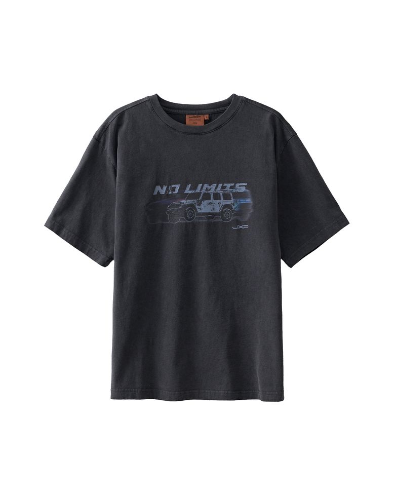 JXP Car Print Dyeing T-Shirt : Dark Grey (JR3TSU175DG)