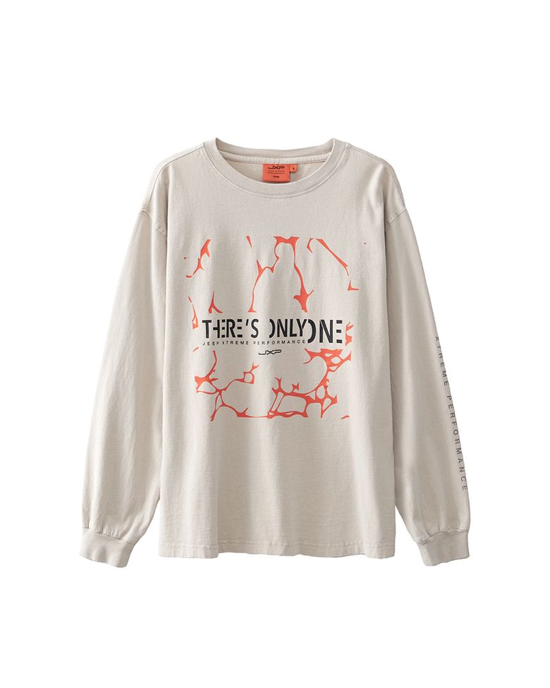 JXP Crack Print Dyed Long Sleeve : Light Beige (JR3TSU075LE)