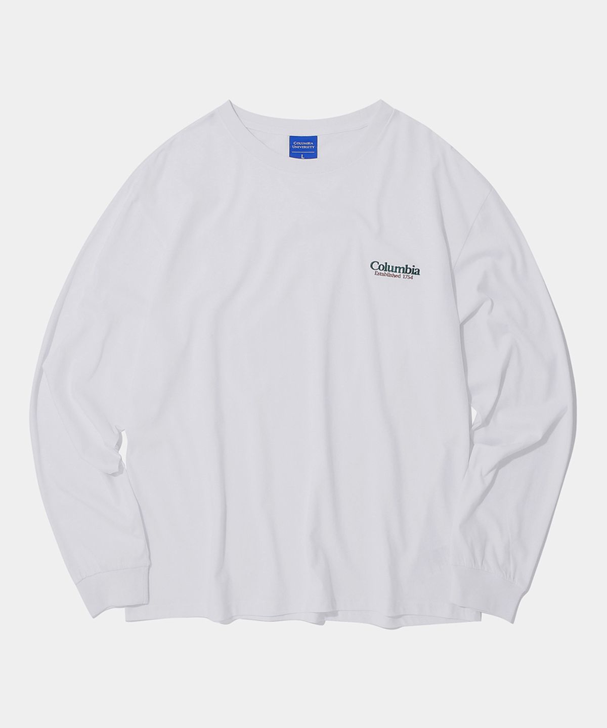 컬럼비아 유니버시티(COLUMBIA UNIVERSITY) NYC EMB L/S T-SHIRT_WHITE