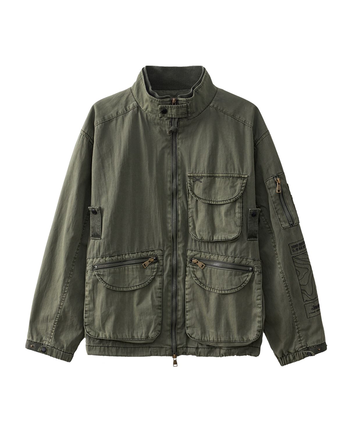 제이엑스피(JXP) JXP Garment-Dyeing Banded Neck Jumper : Khaki (JR3JPU131KH)