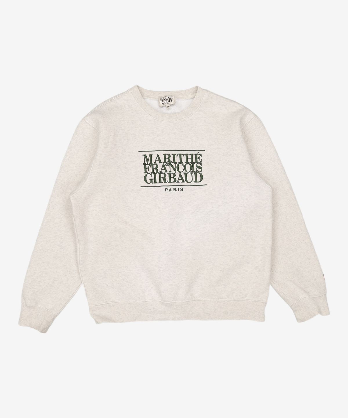 마리떼 프랑소와 저버(MARITHÉ + FRANҪOIS GIRBAUD) CLASSIC LOGO EMBROIDERY SWEATSHIRT BRUSHED oatmeal M