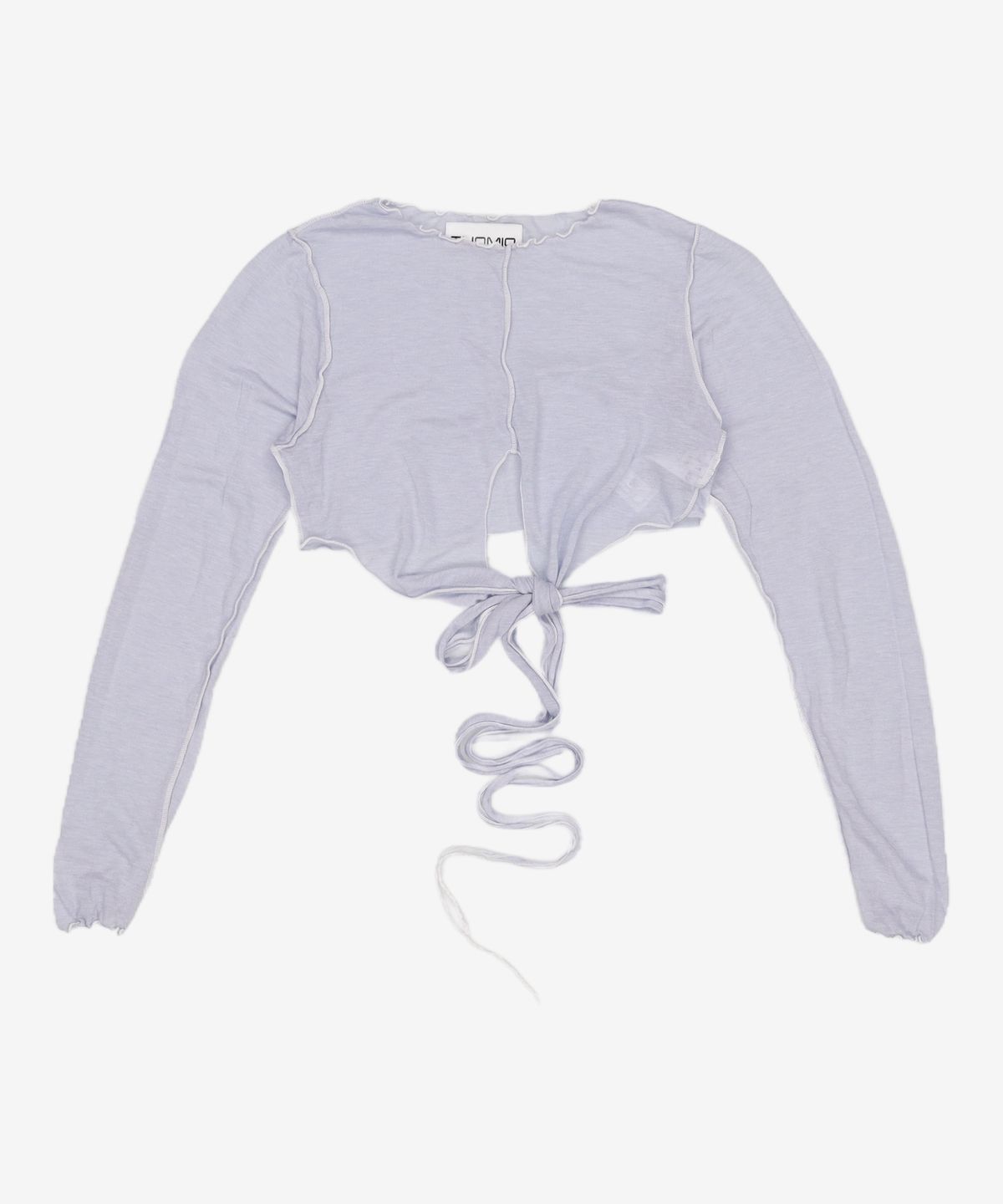 뚜오미오(TUOMIO) SHEER TWISTED TOP [BLUE] S