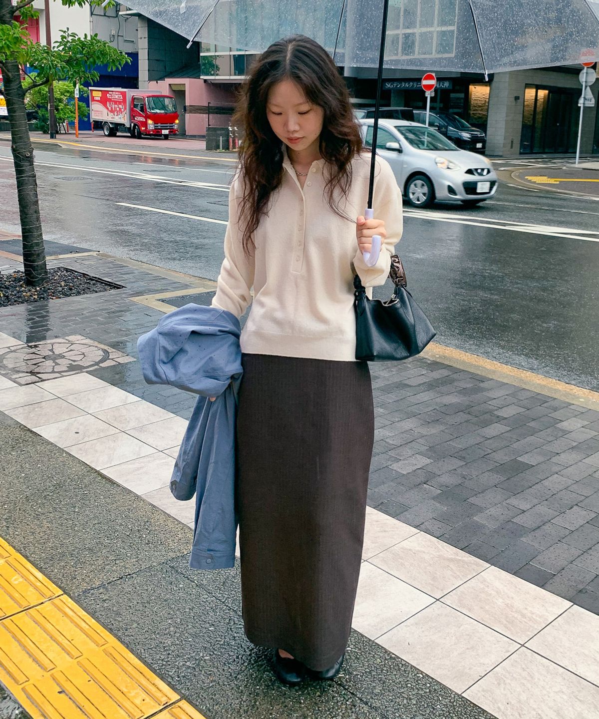 포에트서울(POETSEOUL) POETE LOGO MAXI SKIRT_brown