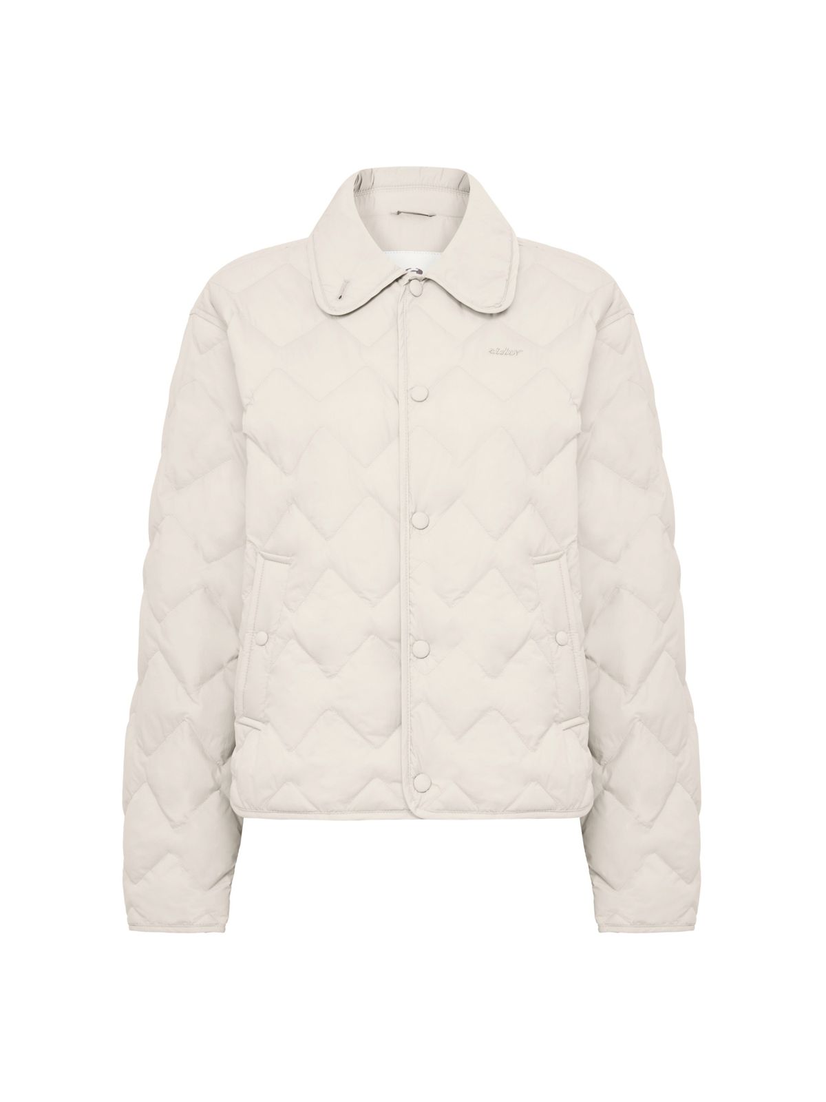 아이더(EIDER) THERMOLOCK (써모락)  여성 슬림 블렌드 패딩  셔켓_OATMEAL