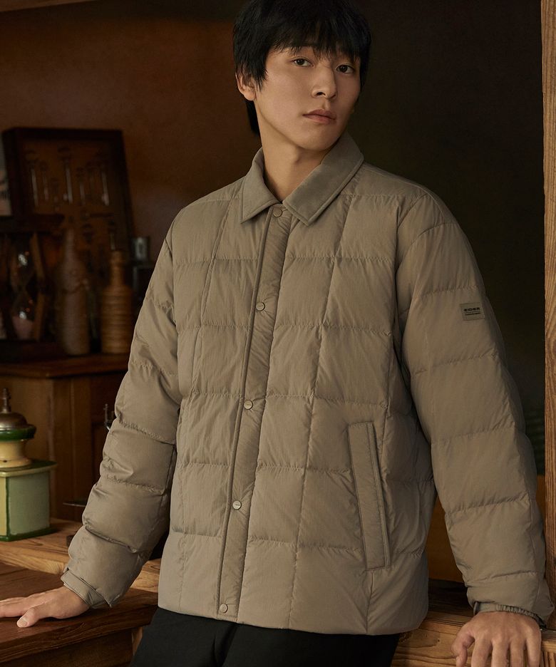 THERMOLOCK (써모락) 남성 경량 블렌드 패딩 셔켓_MID BEIGE