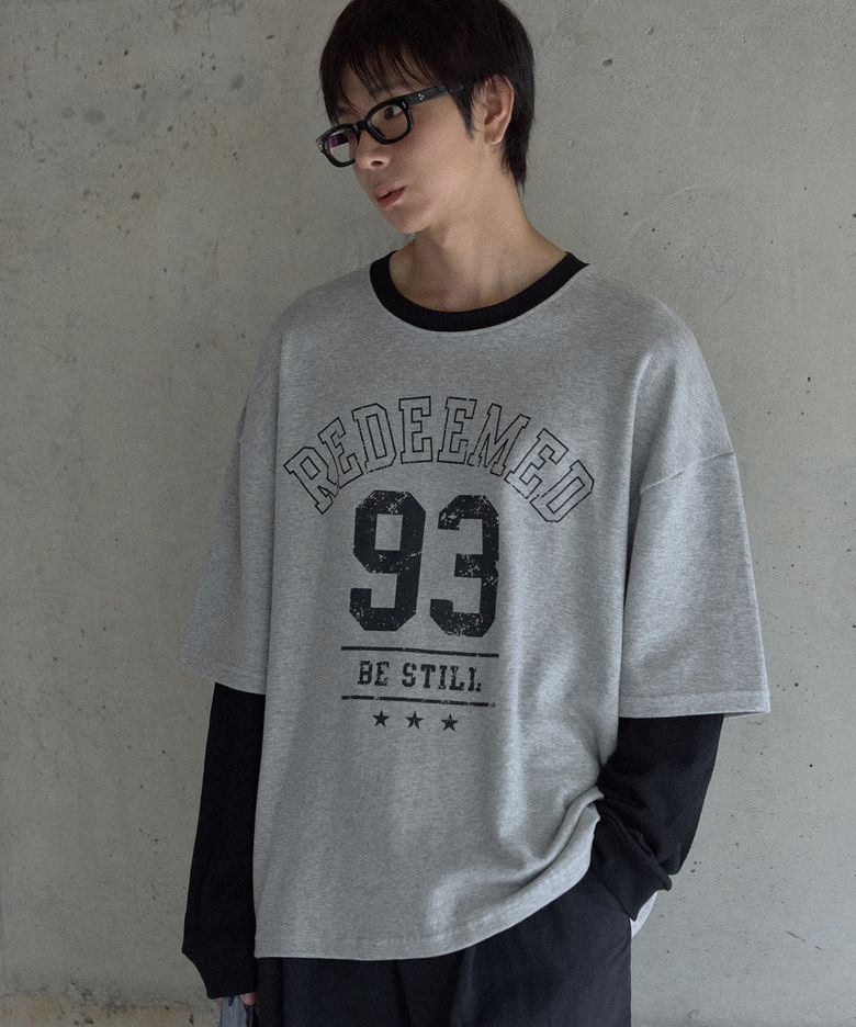 BC 크랙 레이어드 롱 슬리브 (GRAY)