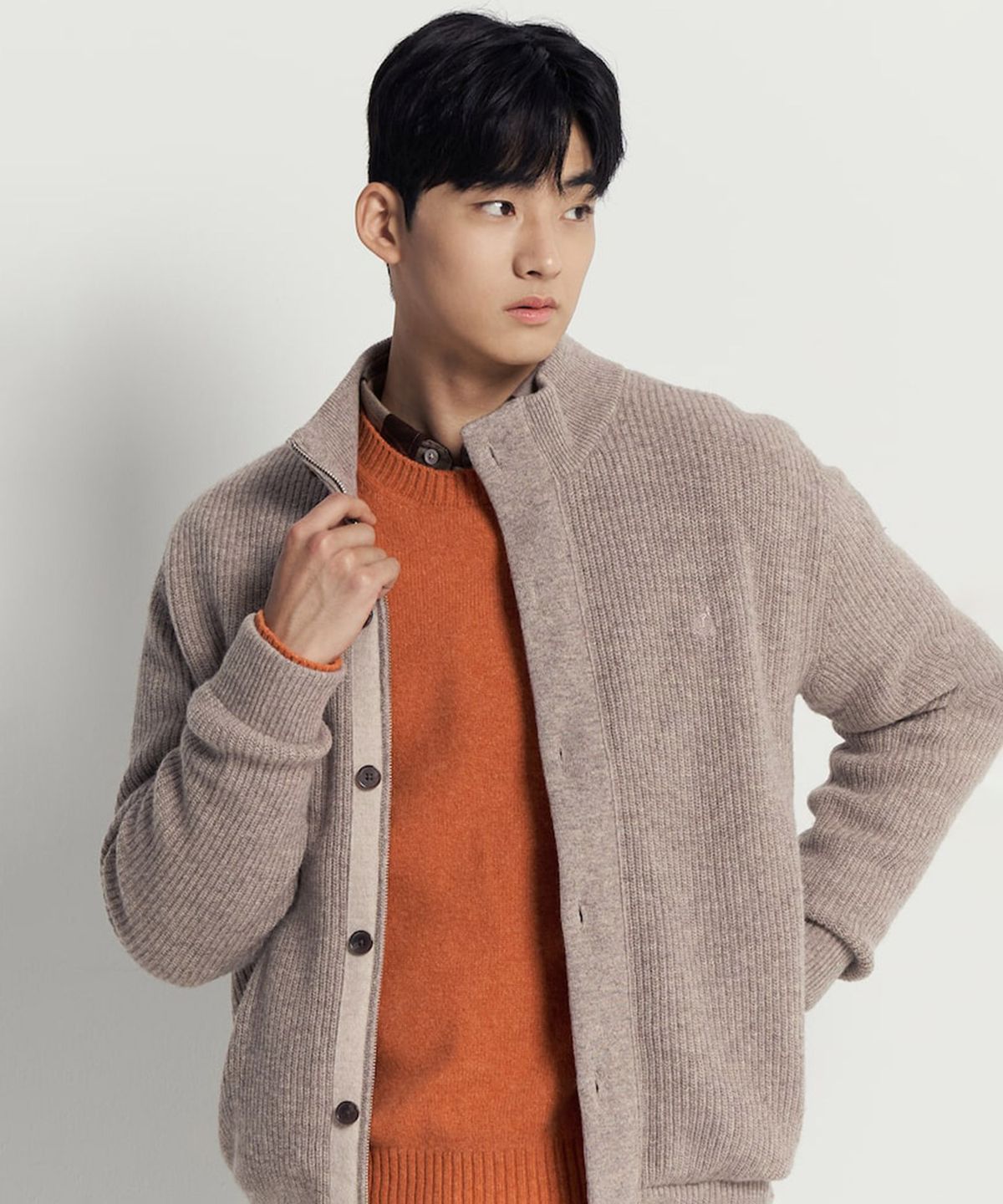 빈폴 멘(BEANPOLE MEN) 방풍안감 카디건  베이지