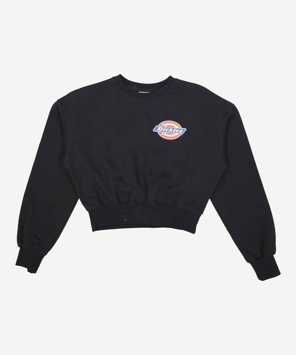 디키즈(DICKIES) 아이코닉 로고 크롭 스웨트셔츠 Black S