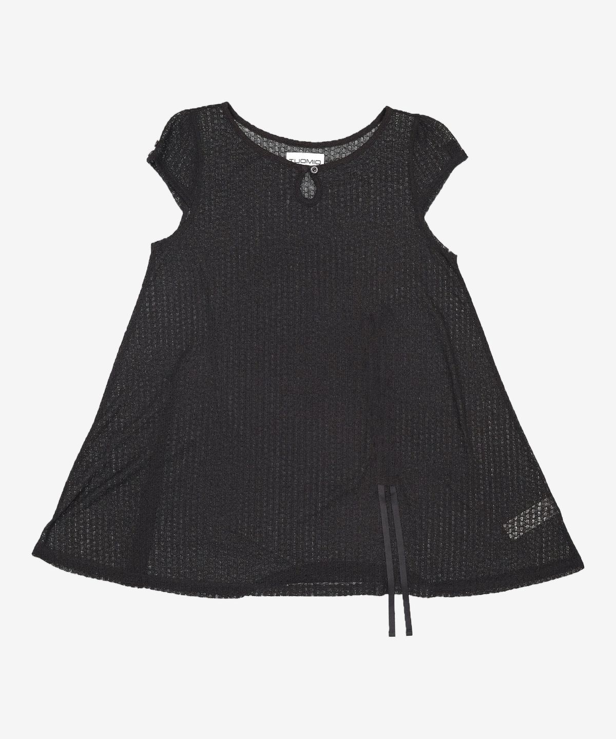 뚜오미오(TUOMIO) CROCHET MINI DRESS [BLACK] FREE
