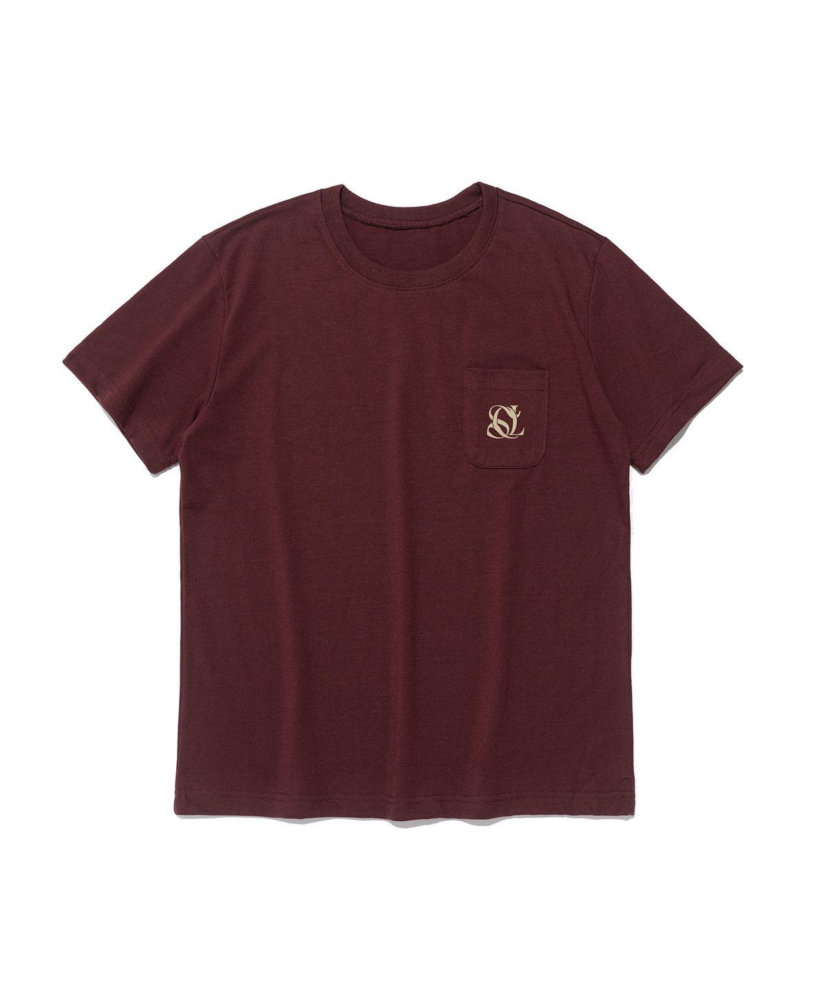 서울어패럴(SEOUL APPAREL) SOL 심볼 로고 포켓 반팔티셔츠 (와인)