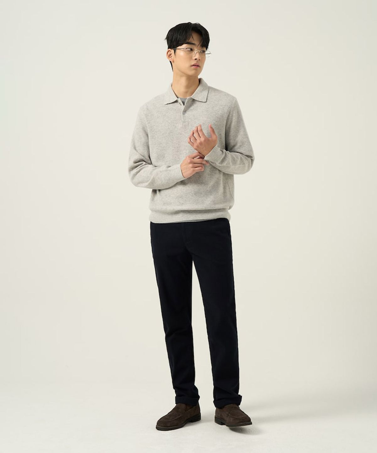빈폴 멘(BEANPOLE MEN) 몰스킨 스탠다드핏 팬츠  네이비