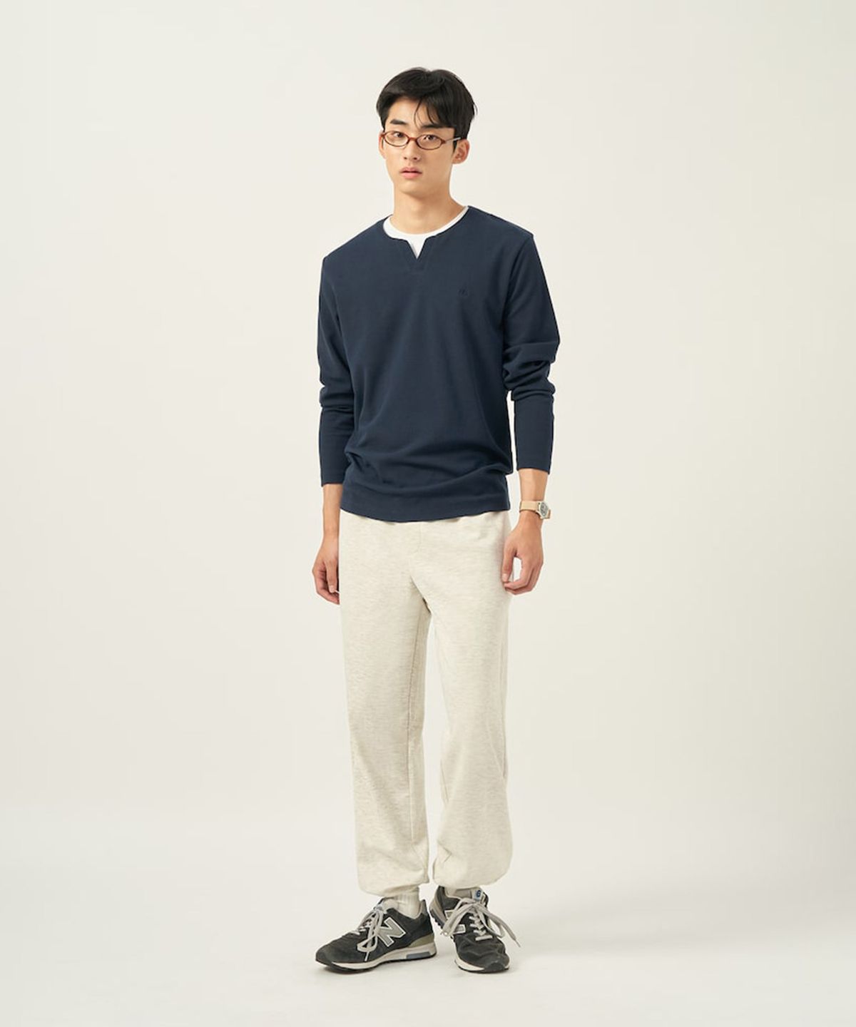빈폴 멘(BEANPOLE MEN) 컴포트핏 스웨트 팬츠  아이보리