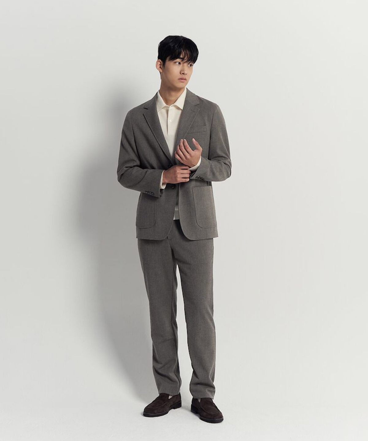 빈폴 멘(BEANPOLE MEN) 홈스펀 스탠다드핏 팬츠  브라운
