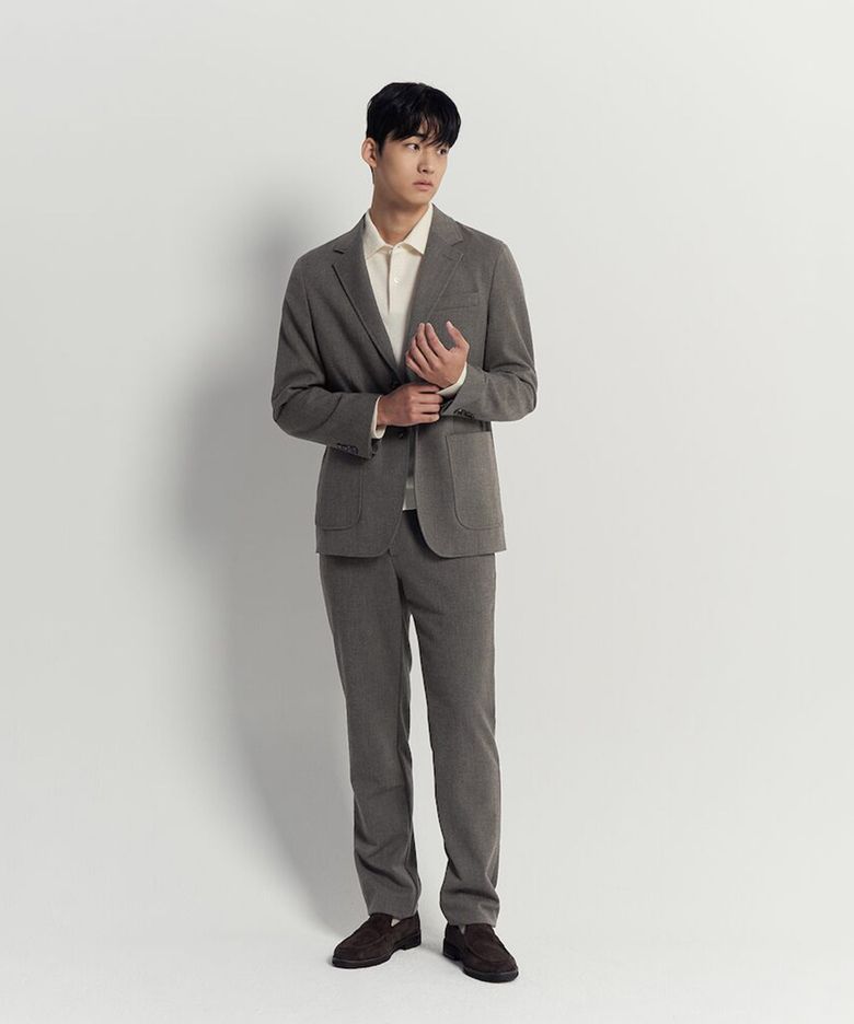 홈스펀 스탠다드핏 팬츠  브라운