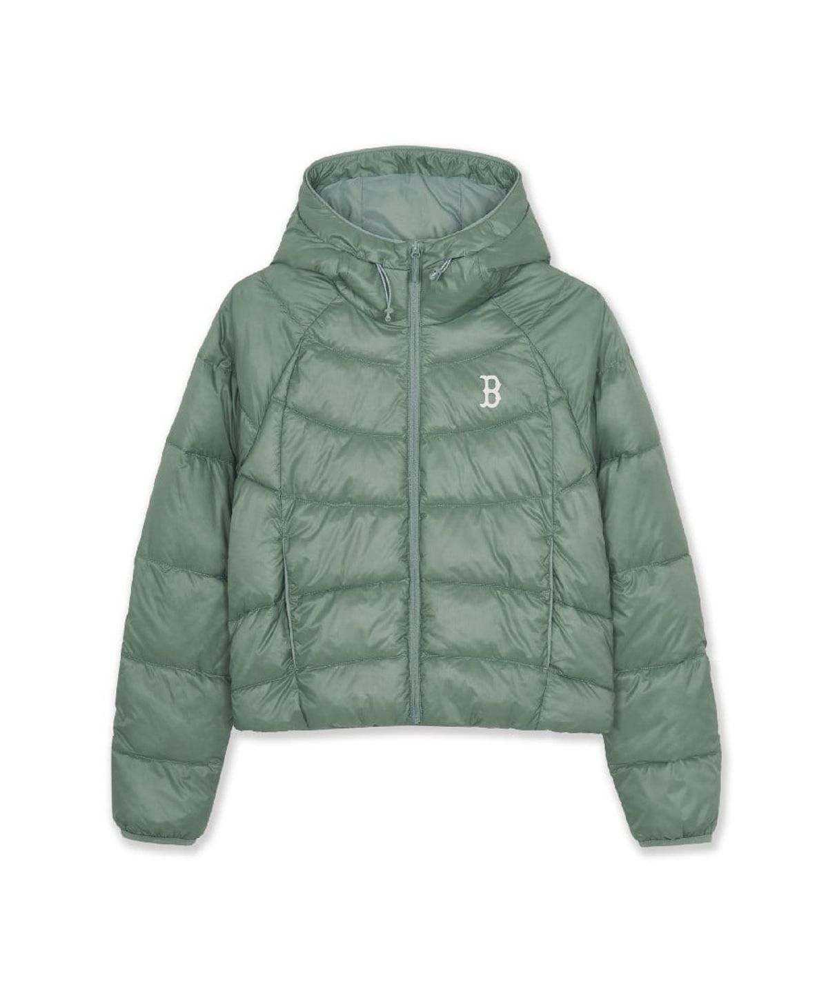 엠엘비(MLB) 여성 경량 후드 커브패딩 BOS (Ptn.Green)